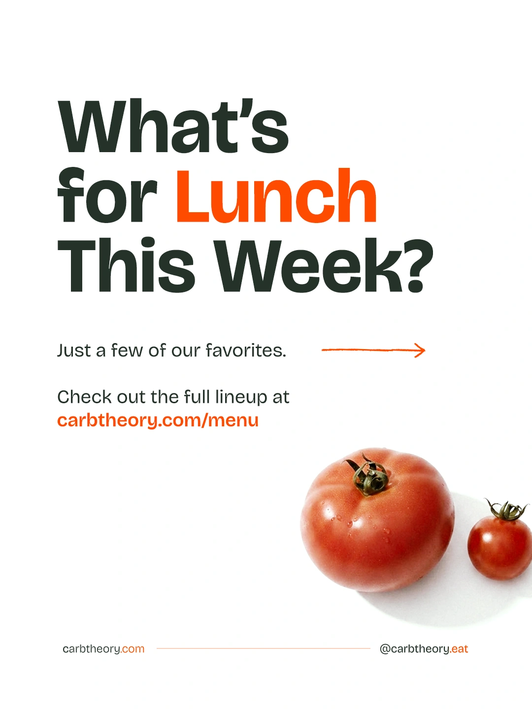Promotional menu graphic asking What's for Lunch This Week for corporate meals in Bengaluru